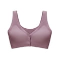 thumbnail image 1 of Yuyuzo Bras for Women Button Front Closure Wireless Breathable Bralettes Loose Comfy Solid Color Underwear, 1 of 2