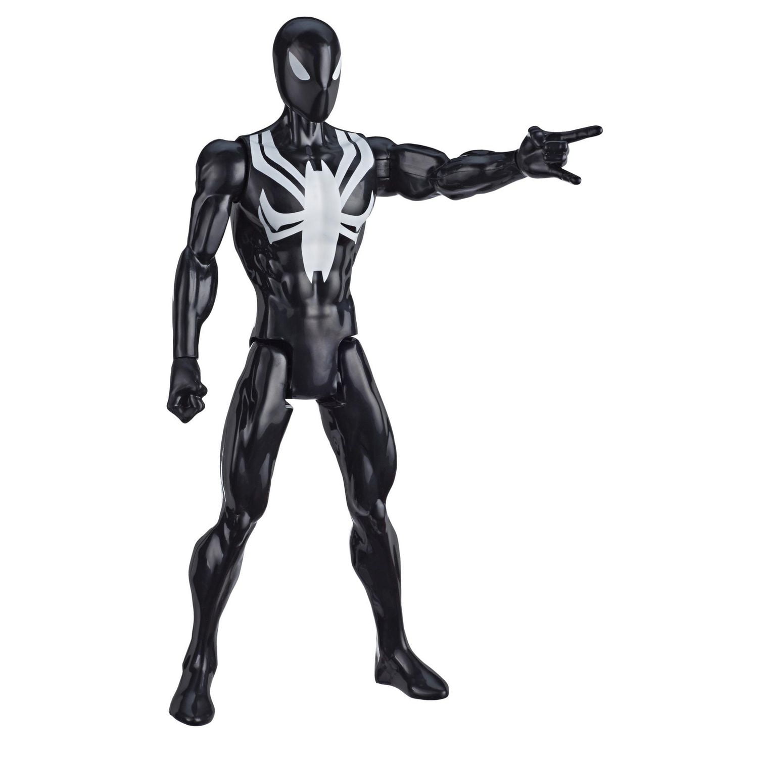 Marvel Spider-Man: Titan Hero Series Villains Black Suit Spider-Man 12-Inch-Scale Super Hero Action Figure Toy Great Kids For Ages 4 And Up