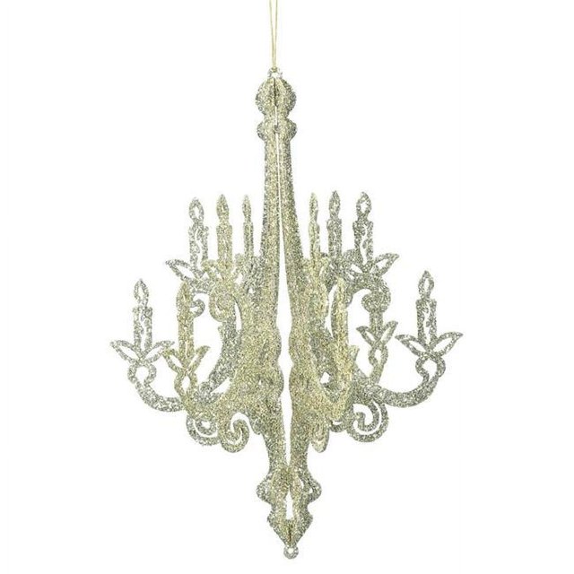 Vickerman M170116 16 Po. Champagne Pailleté Chandelier Ornament - 2 par Sac