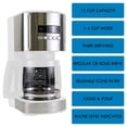 thumbnail image 4 of Kenmore Aroma Control Programmable 12-cup Coffee Maker, White/Stainless, 4 of 12