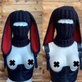 thumbnail image 4 of Fgnfyis Rabbit Ear Hat Autumn and Winter Neck Knitted Hat Bomber Hats BK3, 4 of 6