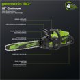 thumbnail image 2 of Greenworks PRO 80V 18" Brushless Chainsaw (Tool Only), 2 of 9