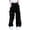 Black, variant on Girls Pants Cargo Everyday Comfort High Waisted Loose Fit with Pockets for Kids Boys Girls Casual Wear