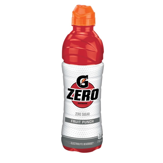 Gatorade Zéro Punch aux Fruits Boisson Électrolytique 710 mL, Bouteille