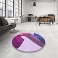 thumbnail image 4 of Ahgly Company Tapis d'Intérieur Lavable à la Machine, Carré, Transitionnel, Lilas Vif Violet, Tapis de Zone, 5 Pieds Carré, 4 of 7
