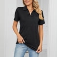 thumbnail image 3 of Birdeem T-Shirt à Manches Courtes Uni Col Mode pour Femmes Blouse Ample, 3 of 7