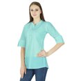 thumbnail image 2 of Robe Haut Boho Unie Tenue Décontractée Tunique Vêtements pour Femmes Coton Robe d'Été, 2 of 4