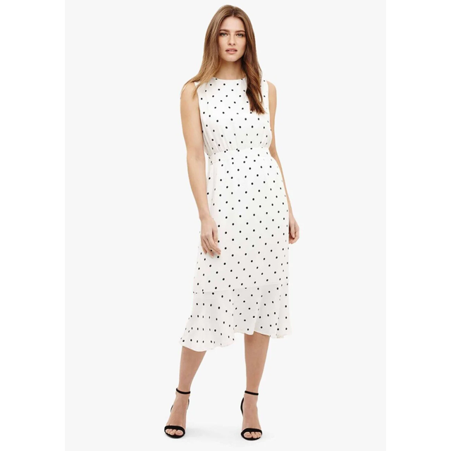 Phase Eight Alison Spot Dress size 14US $230 in ivory navy