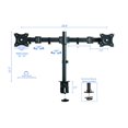 thumbnail image 4 of Rocelco Convertisseur de Bureau Assis-Debout avec Support Double pour Moniteur - Rehausseur de Table de 31,5 Pouces avec Support pour Tablette, Poste de Travail à Hauteur Réglable - Plateau de Clavier Profond pour Portable - Gris (R VADRG-DM2), 4 of 5