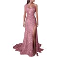 thumbnail image 2 of TIMIFIS Robe Longue Sirène Maxi Sans Manches à Paillettes pour Femme, Soirée Cocktail Bal de Promo Automne, 2 of 6