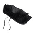 thumbnail image 3 of Fashion Chiffon False Collar Shawl Ruffle Dress Decor Accessories Black, 3 of 8