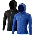 thumbnail image 1 of Chandail à Capuchon Léger à Fermeture Éclair Complète pour Hommes, Lot de 2, Chandail Actif à Capuche, 1 of 7