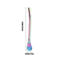 thumbnail image 4 of Iumwxz Kitchen Gadgets Stainless Steel Straw Spoon Cocktail Milk Tea Coffee Stirring Stick Stirring Spoon Metal Straw Coffee Stick Multicolor Stainless Steel Rollbacks on Essentials, 4 of 7