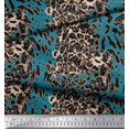 thumbnail image 3 of Soimoi Silk Fabric Leopard & Tiger Animal Skin Print Fabric by The Yard 42 Inch Wide, 3 of 3