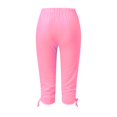 thumbnail image 4 of Womens Relaxed Fit Cargo Pants by Generic XL Solid Black Casual Capris, Drawstring, Cropped, Lightweight, 1 Count, 4 of 5