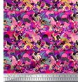 thumbnail image 1 of Soimoi Velvet Fabric Multicolor Texture Printed Craft Fabric by the Yard 58 Inch Wide, 1 of 3
