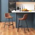 thumbnail image 2 of HOMCOM 27" Counter Height Bar Stools Set of 2, Industrial Kitchen Stools, 2 of 10