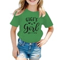 thumbnail image 1 of JAKANYQ T-shirts Graphiques Mignons pour Filles Tout-Petits Col Rond Manches Courtes T-Shirt d'Été Décontracté Vert 9-10 Ans, 1 of 5