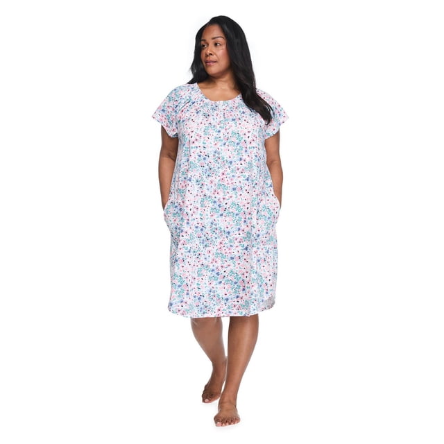 Chemise de nuit imprimée Iyla Plus pour femmes