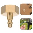 thumbnail image 4 of Air Compressor Quick Connect Plug To 3/4 Garden Hose Adapter Fitting For RV Sprinkler Systems Camper Outdoor Plumbing Garden Hose Golden, 4 of 7