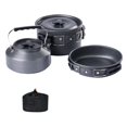 thumbnail image 4 of S SERENABLE 3Pcs Camping Cooking Set with Storage Bag for Fishing Outdoor Cooking Hiking Black, 4 of 9