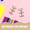 thumbnail image 2 of Miangastore 6pcs Loose Leaf Binders Scrapbook Book Clips Three-hole Segmented Binders for Office, 2 of 9