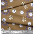thumbnail image 2 of Soimoi Polyester Crepe Fabric Berries & Damask Decorative Print Fabric by The Yard 42 Inch Wide, 2 of 3