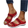 thumbnail image 4 of LSLJS Chaussures pour Femmes Mode Ajourées Tricot Crochet Fleur Confortables Talon Compensé Pantoufles Sandales, Pantoufles pour Femmes, 4 of 9