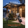 thumbnail image 4 of VEVOR Outdoor Power Stake, 50FT Extension Cord, Outdoor Power Strip Weatherproof with Cover, Remote Control Dusk to Dawn Light Timer Waterproof, 4 of 9