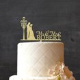 thumbnail image 2 of Mr & Mrs Wedding Cake Toppers, bride and groom silhouette Rustic Wedding Cake Topper Cake Decoration 7-8 Inches Wide, 2 of 3