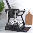 thumbnail image 1 of Dish Storage Drain Rack Dish Storage Rack Dish Drying Rack for Countertop Dining Black, 1 of 7