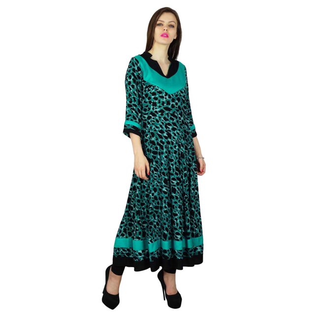 Phagun Kurti de Designer Indien à Imprimé Camouflage Kurta Femme Haut Décontracté Tunique Robe