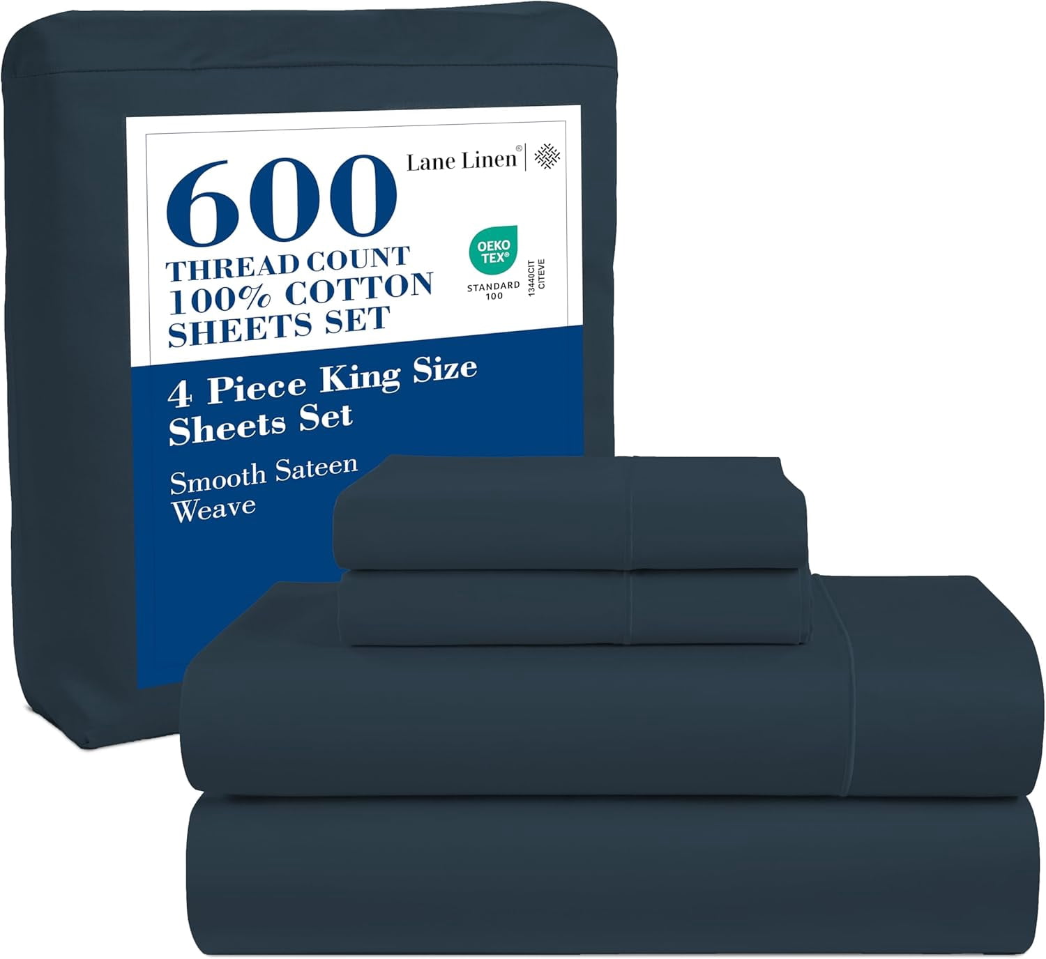 Softest Cotton Sheets Double Sheet Set Pc Set Thread Count Sateen Bedding Deep Pocket Sheets Cooling Sheets Double Size Sheets Breathable Bed Set ()