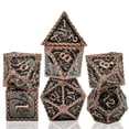 thumbnail image 4 of 7Pcs Polyhedral Dice Irregular Big Numbers Board Games Board Game Props Red-Copper, 4 of 5