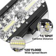 thumbnail image 2 of MesaSe 7Inch 1PCS 400W Spot & Flood Combo Bar Driving Waterproof Led Work Light Triple Rows Off-Road Truck Car ATV SUV Cabin Boat, 2 of 10