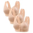 thumbnail image 1 of Diufon 3 Pack Wide Strap Bra for Women Everyday Front Closure Wireless Full Coverage Bras Soft Breathable Bra, 1 of 2