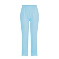 thumbnail image 2 of Innerwin Palazzo Pant High Waist Ladies Harem Pants Beach Solid Color Boho Trousers Sky Blue S, 2 of 3