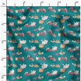 thumbnail image 2 of Soimoi Green Moss Georgette Fabric Rabbit Animal Printed Craft Fabric by the Yard 42 Inch Wide, 2 of 6