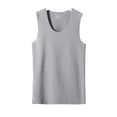 thumbnail image 1 of Winter Base Layer Thermal Tops Running Exercise Warm Bottoming Vest Male Solid Color Simple Design Sleeveless Underwear White Grey O-neck, 1 of 7
