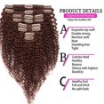 thumbnail image 4 of Afro Kinky Curly Double Weft Clip in Human Hair Extensions Full Head For Women, 4 of 6