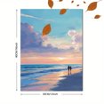 thumbnail image 3 of Couple Beach Sunset Canvas Wall Art 15.75x11.81 Inches, 3 of 8
