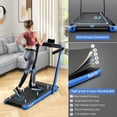 thumbnail image 3 of SuperFit 2.25HP 2 in 1 Folding Treadmill Jogging Machine W/APP Control Blue, 3 of 10