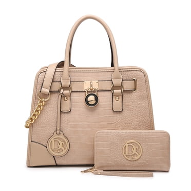 Dasein Women Handbags Top Handle Satchel Purse Shoulder Bag Briefcase Hobo Bag Set 2pcs