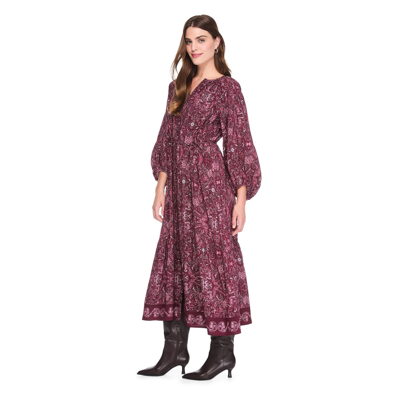 Robe longue imprimée George pour femmes
