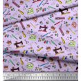 thumbnail image 2 of Soimoi Cotton Duck Fabric Scissor,Buttons & Machine Sewing Printed Fabric 1 Yard 56 Inch Wide, 2 of 3