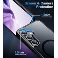 thumbnail image 4 of Entronix Heavy Duty Case For Galaxy S24, Translucent Matte Back, Magnetic Sturdy Case, Black, 4 of 5
