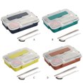 thumbnail image 3 of Lunch Box Stainless Steel Leak-Proof Food Case Heat Insulation Box Portable Food Meal Storage Container, Fruit Green, L, 3 of 8