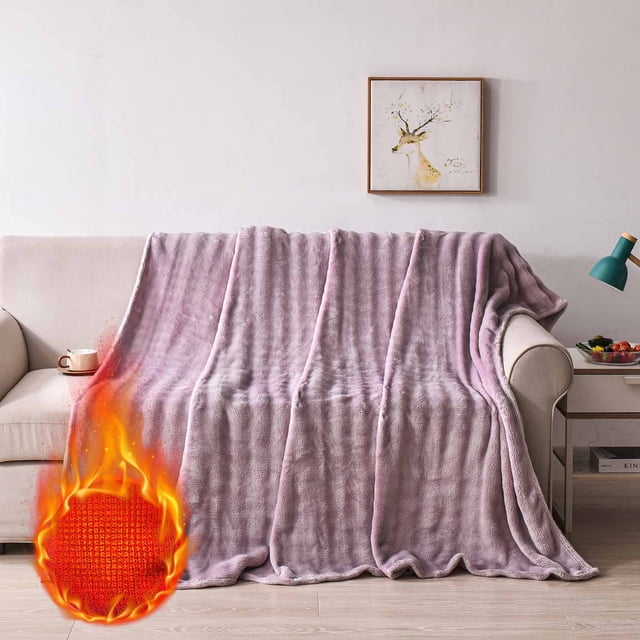 Tyidzon Throw Blanket Solid Colour Flannel Rabbits Hair Blanket Nap Cover Blanket Heavy Sofa Blanket Velvet Blanket