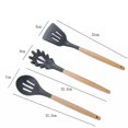 thumbnail image 3 of Wooden Silicone Spatula Soup Ladle Slotted Shovel Spoon Ladle Slotted Shovel Kitchen No-Stick Home Kitchen Cooking Tools, 3 of 7