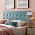 thumbnail image 3 of Modway Lily Biscuit Tufted Full Performance Velvet Headboard, Light Blue, 3 of 8